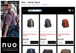 Social Store on Nuo's Facebook Fan Pag